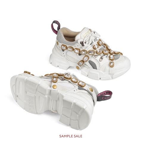 gucci flashtrek sneakers white with removable crystals|Gucci flashtrek sneakers cheap.